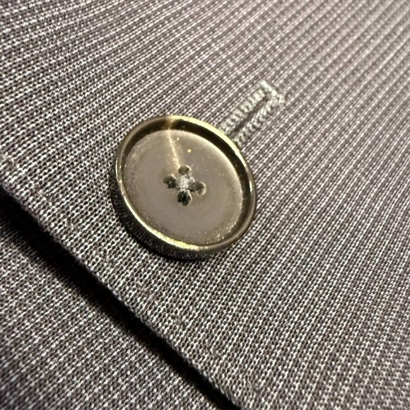 Hugo Boss Suit 2pc Micro-Check Textured Navy Blue Wool Keys/Shaft 46R 40x30 - Picture 4 of 12